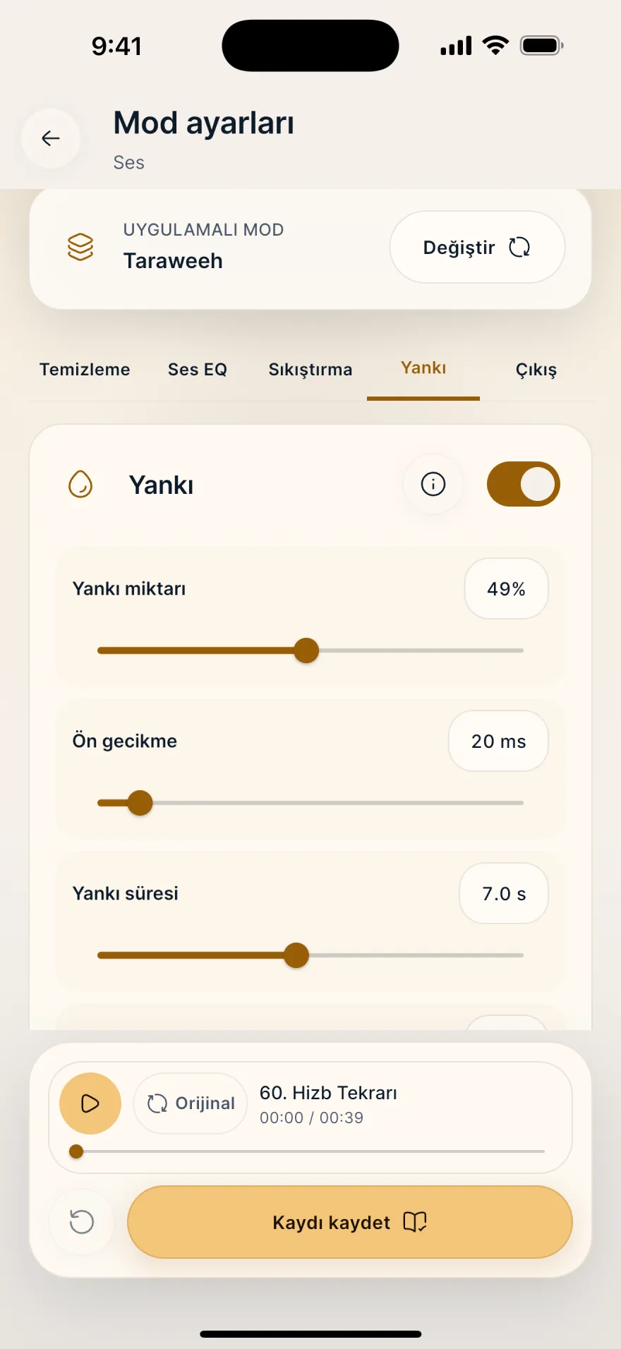 Gelişmiş ayarlar · Pro · Mubayyen