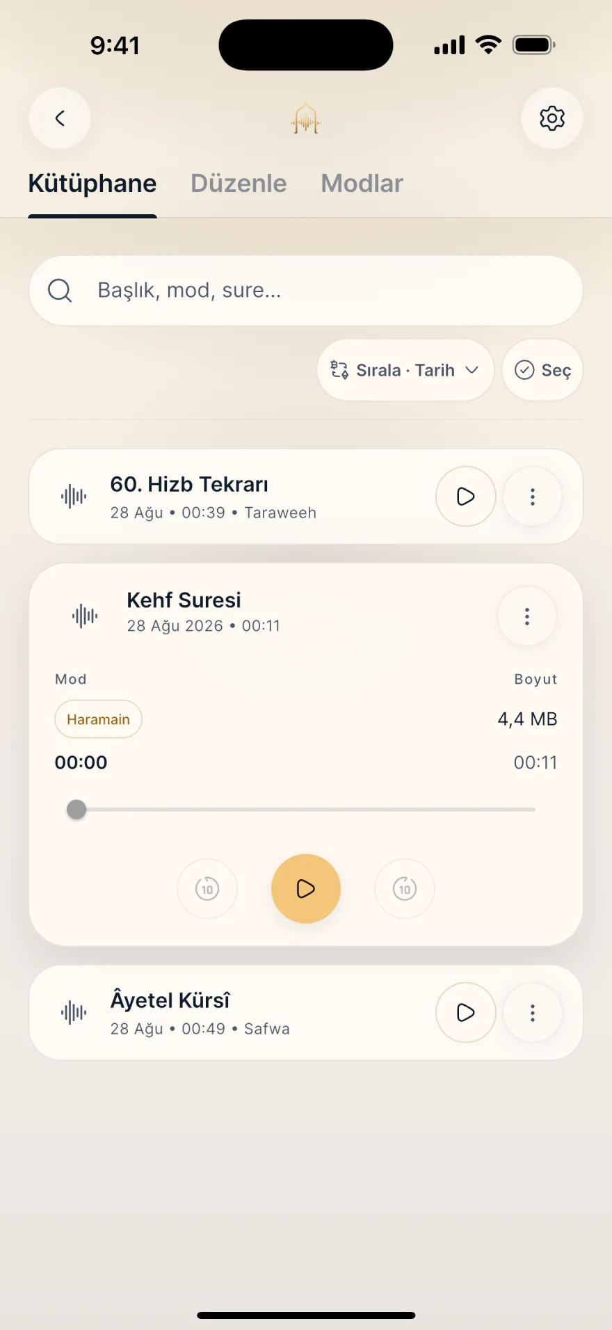 Kaydedin ve saklayın · Mubayyen