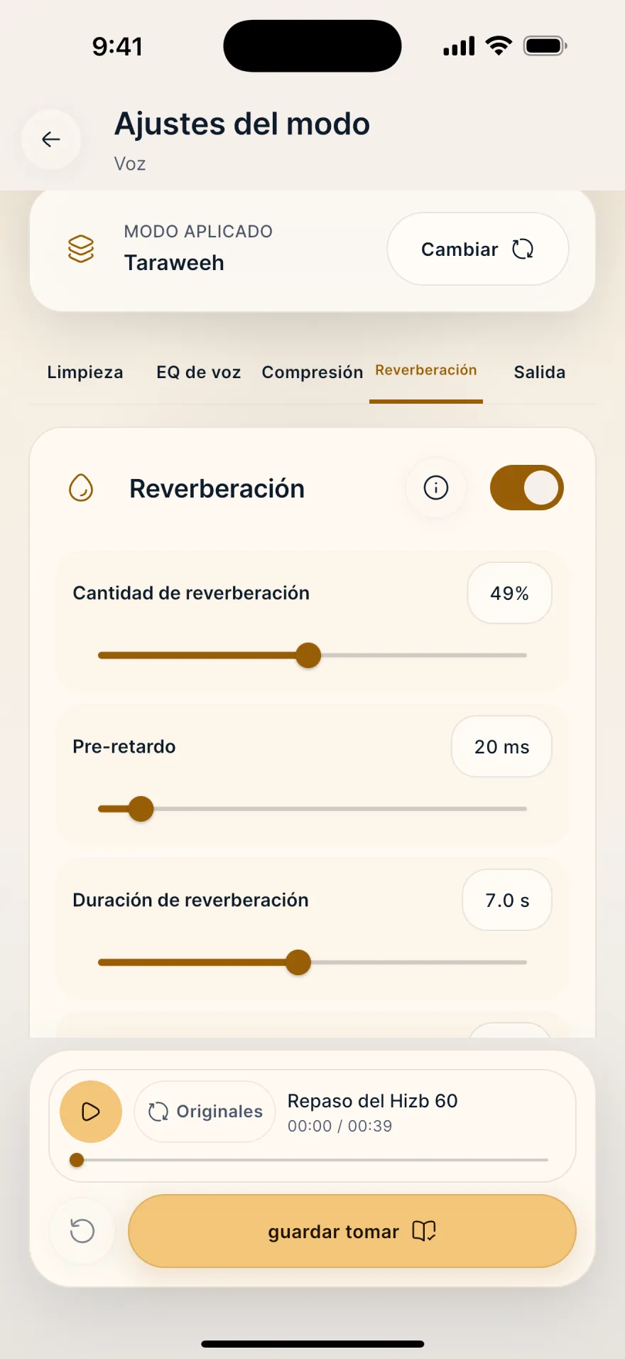 Configuraciones avanzadas · Pro · Mubayyen